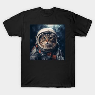 Astronaut Cat in Space - Norwegian Forest Cat T-Shirt